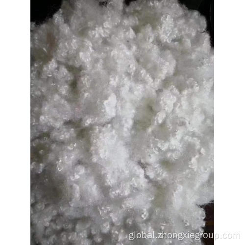 HOLLOW CONJUGATED SILICONISED FIBER polyester HCS fiber for filling pillows Factory